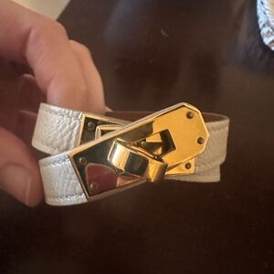 Hermes leather bracelet certified